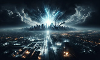 DALL·E-2023-12-15-13.00.35-Design-a-landscape-oriented-cover-image-representing-a-blackout-caused-by-a-power-surge.-The-scene-should-depict-a-sprawling-urban-cityscape-at-night (1) (1)